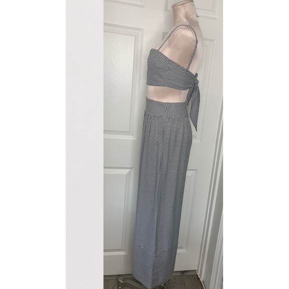 After Party Nasty Gal Houndstooth Two Piece Set Crop Top & Pants Sz Xs - Picture 7 of 9